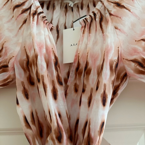 A.L.C Mischa Tie Dye Ruffle Hem midi dress - Picture 4 of 7